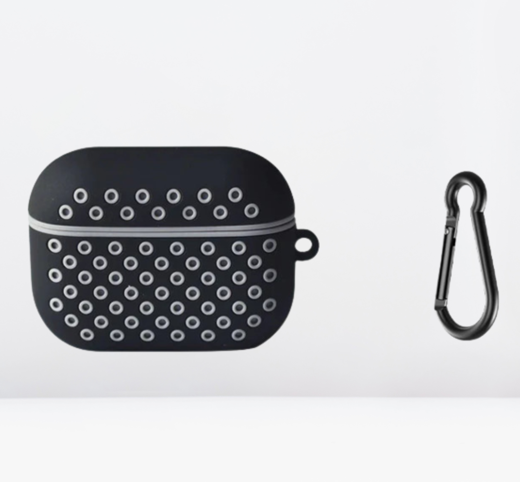 Premium Double Layer Silicone Case for AirPods Pro / Pro 2 (Black & Grey) Mobile Case by CoverMeUp - Style 3