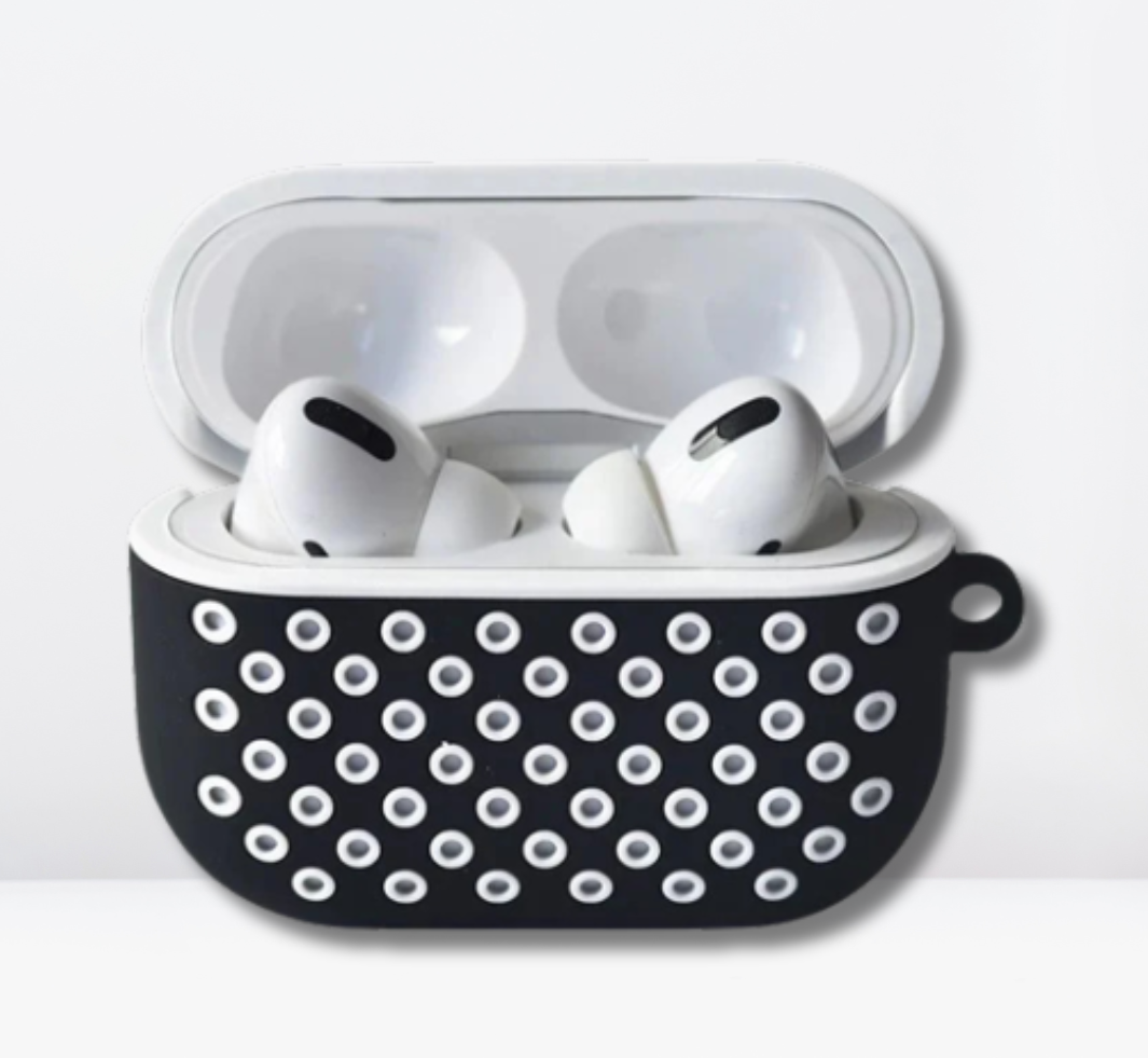 Premium Double Layer Silicone Case for (AirPods Pro / Pro 2 (Black & White)
