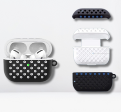 Premium Double Layer Silicone Case for (AirPods Pro / Pro 2 (Black & White)