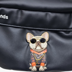Nimmy Premium Embroidered Leather Case - Premium Leather NIMMY Friends Cross Body Shoulder Unisex Bags (Black) - Style 3