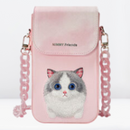 Nimmy Premium Embroidered Leather Case - Premium Quality NIMMY Friends Slings Bags (Pink)