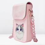 Nimmy Premium Embroidered Leather Case - Premium Quality NIMMY Friends Slings Bags (Pink) - Style 2