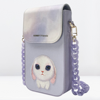 Nimmy Premium Embroidered Leather Case - Premium Quality NIMMY Friends Slings Bags (Lavender)