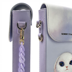 Nimmy Premium Embroidered Leather Case - Premium Quality NIMMY Friends Slings Bags (Lavender) - Style 4