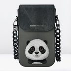 Nimmy Premium Embroidered Leather Case - Premium Quality NIMMY Friends Slings Bags (Black)