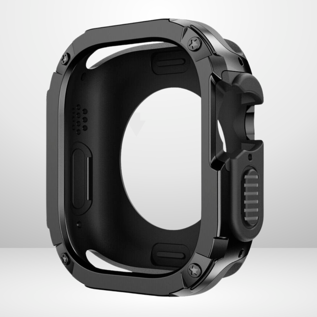 Premium Universal iWatch Case Bumper with Silicone Inner Case Protection for 46 MM (BLACK)