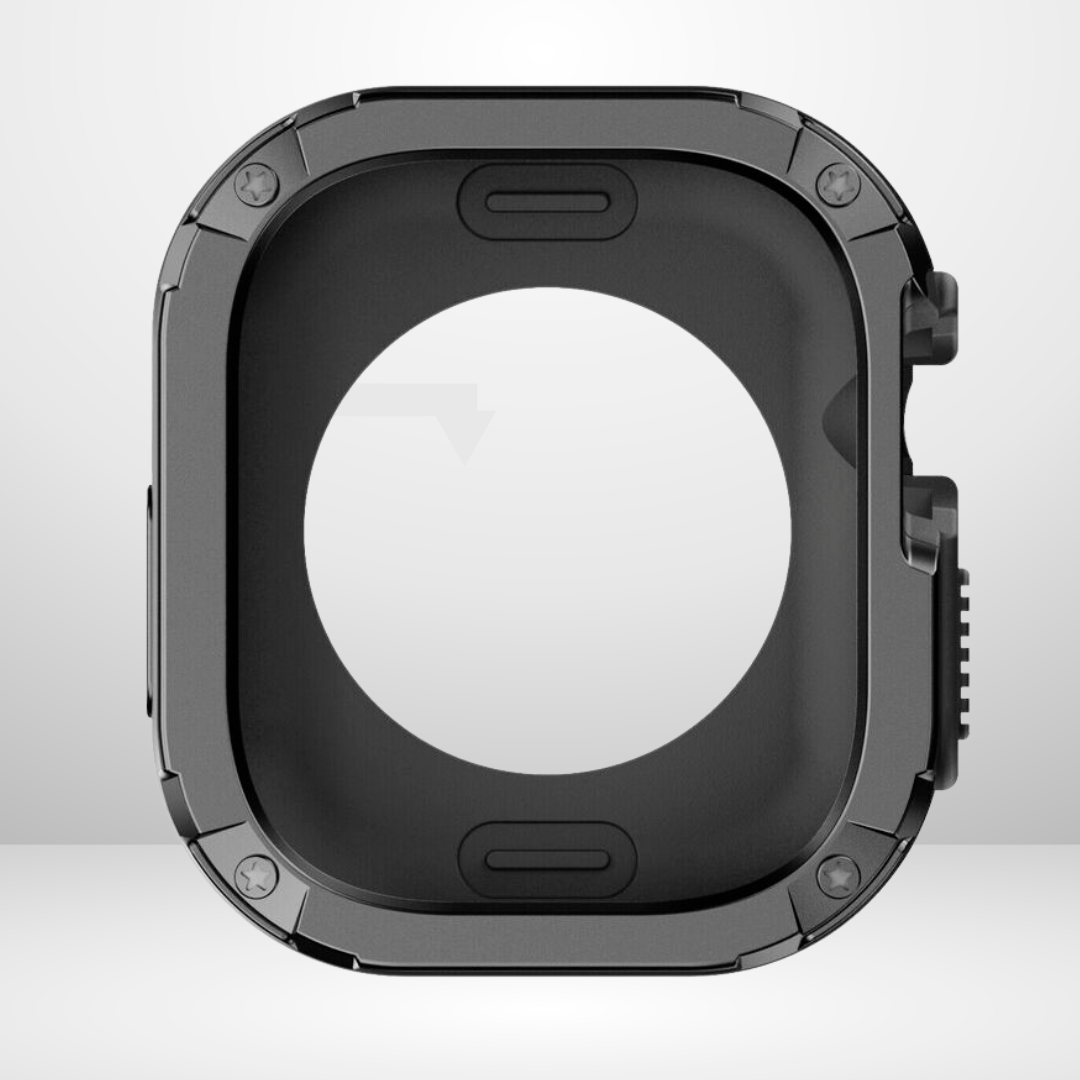 Premium Universal iWatch Case Bumper with Silicone Inner Case Protection for 46 MM (BLACK)