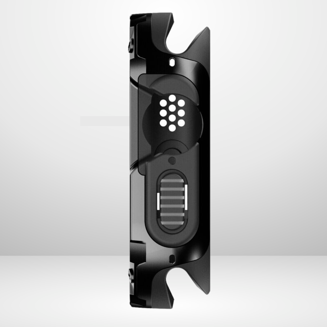 Premium Universal iWatch Case Bumper with Silicone Inner Case Protection for 44/45 MM (BLACK) Mobile Case by CoverMeUp - Style 5