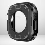 Premium Universal iWatch Case Bumper with Silicone Inner Case Protection for 44/45 MM (BLACK) Mobile Case by CoverMeUp - Style 4
