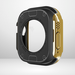 Premium Universal iWatch Case Bumper with Silicone Inner Case Protection for 44/45 MM (GOLD)