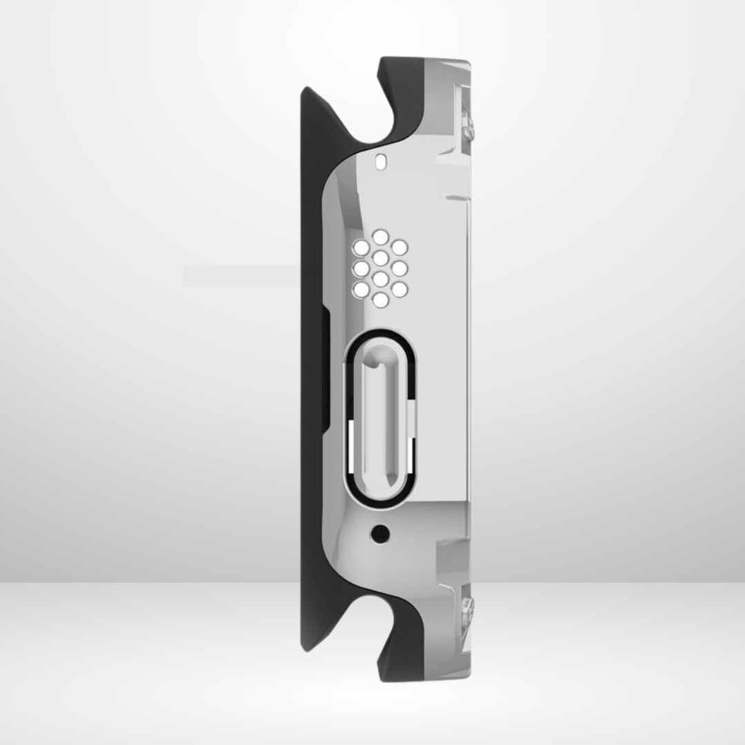 Premium Universal iWatch Case Bumper with Silicone Inner Case Protection for 44/45 MM (SILVER) Mobile Case by CoverMeUp - Style 7