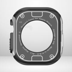 Premium Universal iWatch Case Bumper with Silicone Inner Case Protection for 44/45 MM (SILVER)