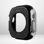 Premium Universal iWatch Case Bumper with Silicone Inner Case Protection for 44/45 MM (SILVER) Mobile Case by CoverMeUp - Style 3