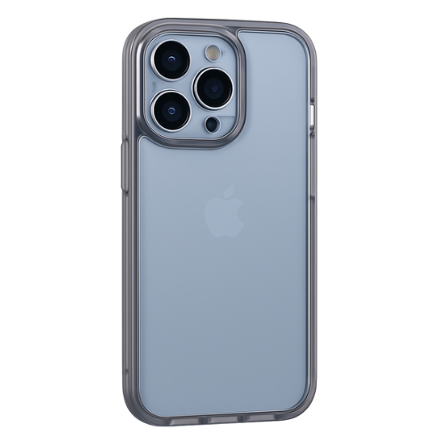 Premium Transparent iPhone Case with Chrome Border – Sleek & Durable