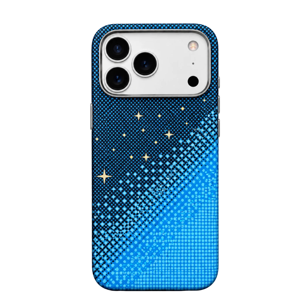 Luxo Pixel Gradient Stars Magsafe Case with Metal Frame