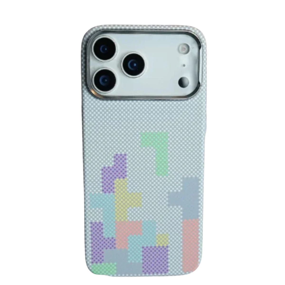 Luxo Tetris Pattern Carbon Fiber Texture Magsafe Case