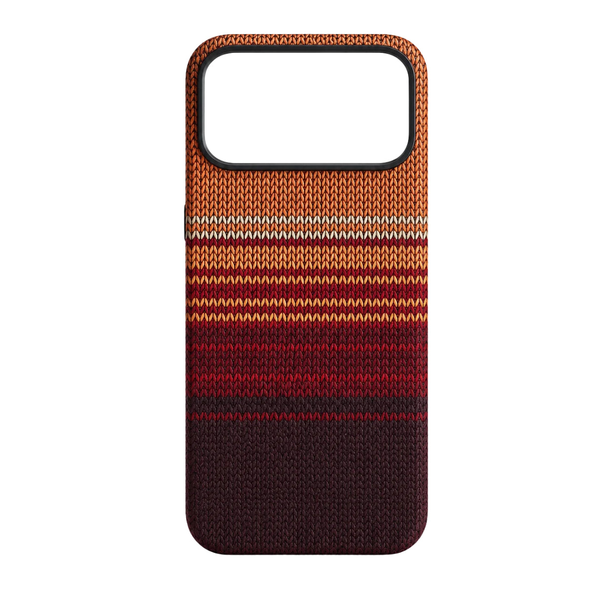 Luxo Carbon Weave Pattern Texture Magsafe Case - Red Brown Color