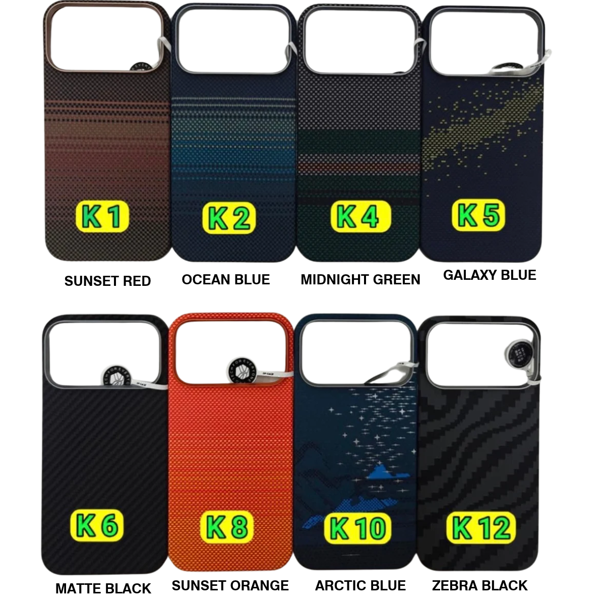 Kwi-Ni Aramid Fiber Carbon Magsafe Case for iPhone