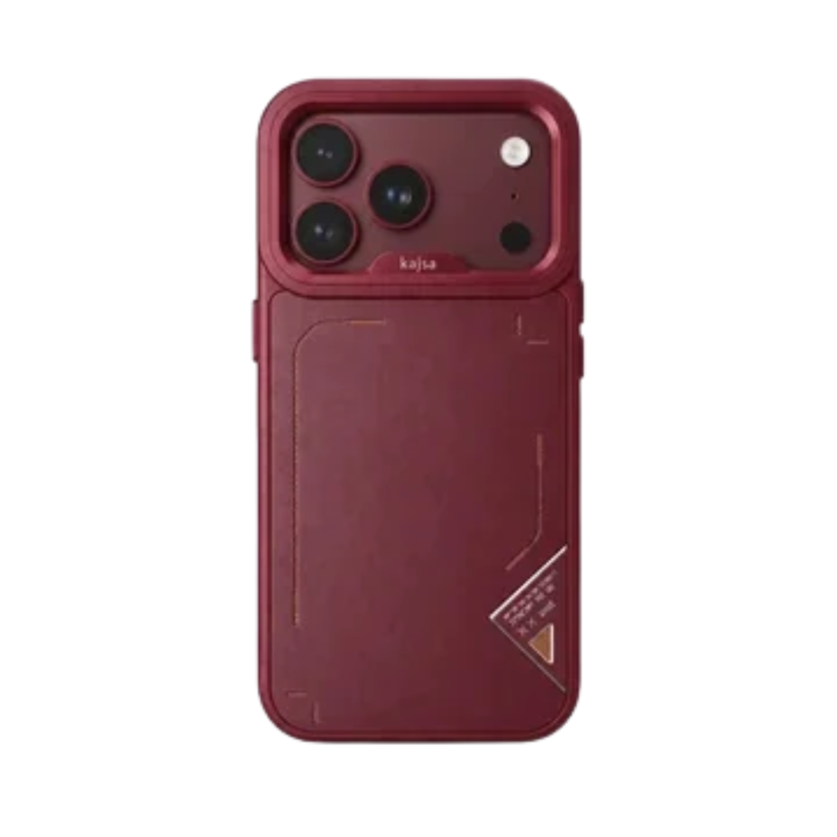 Kajsa Matrix Collection Aramid Fiber Back Case-Cherry-iPhone 18/17 Pro Max