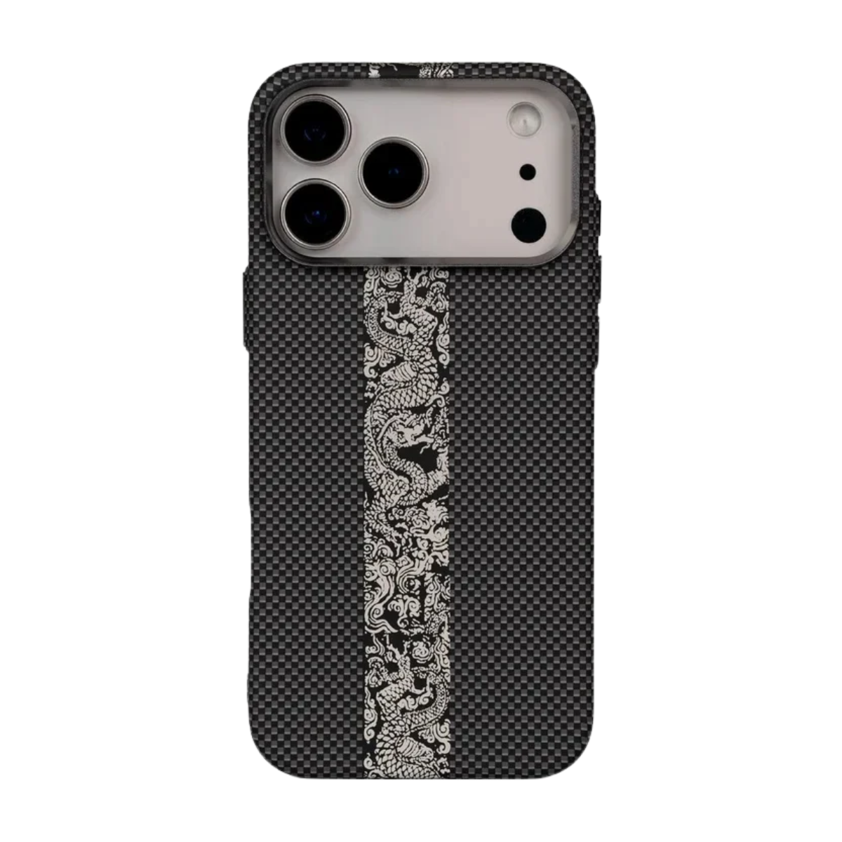 Luxo Asian Carbon Magsafe Case Black Color
