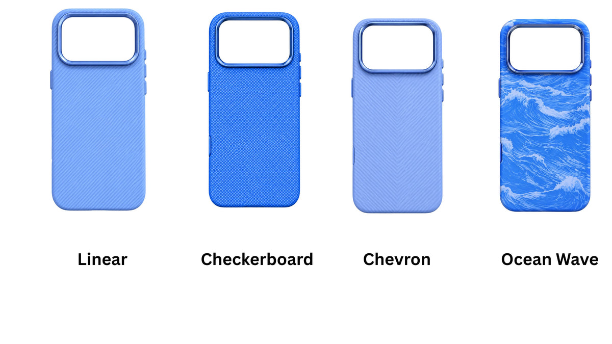 LUXO Hybrid Blue Color Pattern Magsafe Case