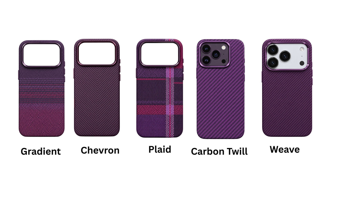 Luxo Hybrid Carbon Magsafe Series - Burgundy Color