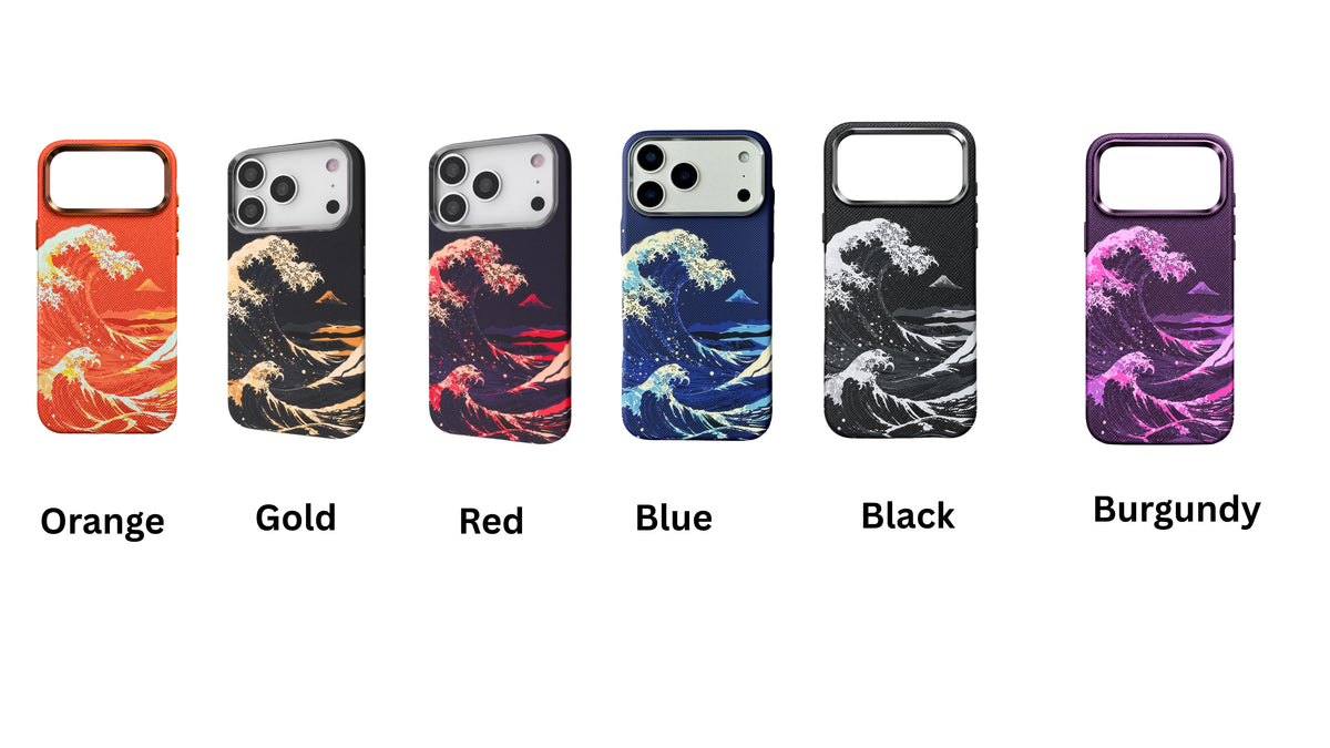 Luxo Seawaves Design Carbon Magsafe Case for iPhone Series