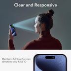 Protective Apple iPhone Back Cover - iPhone 15 Series Privacy Tempered Glass [ Anti- Spy Glass] - Style 3