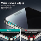 Protective Apple iPhone Back Cover - iPhone 15 Series Privacy Tempered Glass [ Anti- Spy Glass] - Style 4