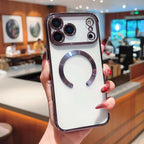 Protective Apple iPhone Back Cover - Electroplated Border MagSafe Case For iPhone - Style 14