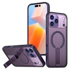 Protective Apple iPhone Back Cover - Mesh MagSafe Case With Kickstand For iPhone - Style 16