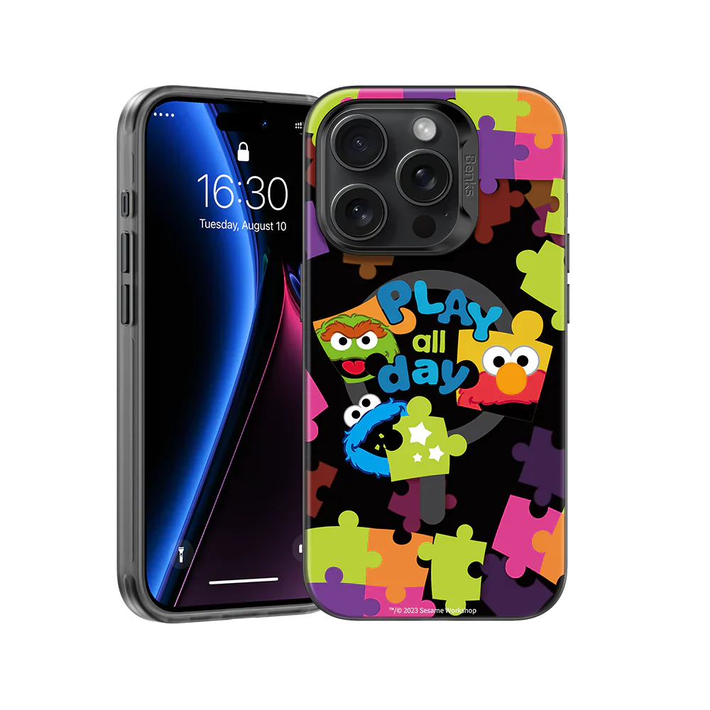 PLAY ALL DAY Sesame Street x Benks Puzzle Designer Magsafe Case  for iPhone 15 Pro