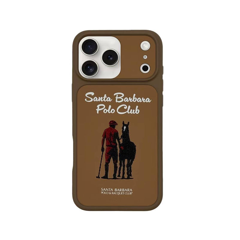Protective Apple iPhone Back Cover - Santa Barbara Polo Raquet Club QUESTA Series for iPhone 17 Pro (Brown)
