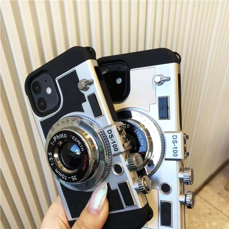 Protective Apple iPhone Back Cover - IPHONE 3D RETRO VINTAGE CAMERA CASE COVER FOR IPHONE - Style 4