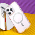 Protective Apple iPhone Back Cover - ROCK Air InShare MagSafe Phone Case Transparent for iPhone - Style 2