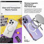 Protective Apple iPhone Back Cover - ROCK Air InShare MagSafe Phone Case Transparent for iPhone - Style 3