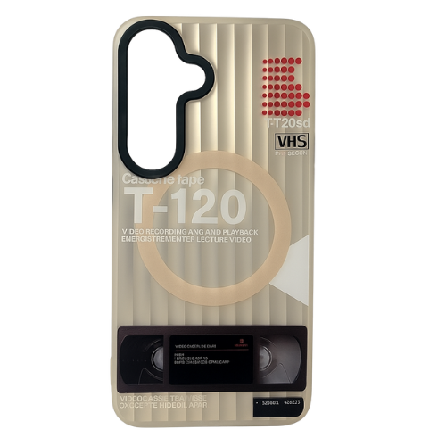 Retro Video Tape Design with Vintage Beige Aesthetic TPU Phone Case