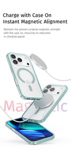 Protective Apple iPhone Back Cover - Rock Armor Anti Yellow Magsafe Case for iPhone 17 Series - Style 5