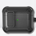 Rugged Hard Shell Protective Case for AirPods 3 (Black) Mobile Case by CoverMeUp - Style 2