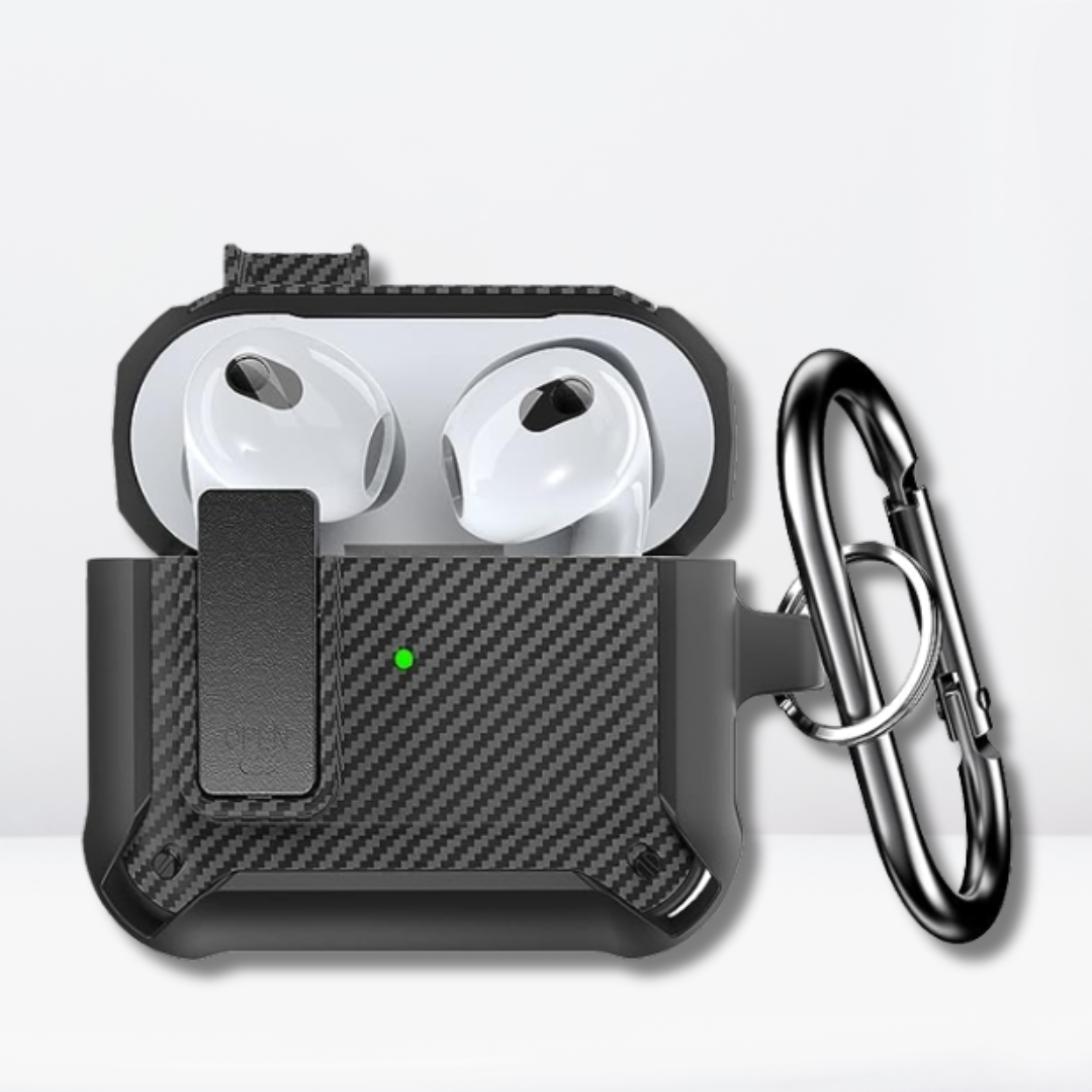 Rugged Hard Shell Protective Case for AirPods 3 (Black)