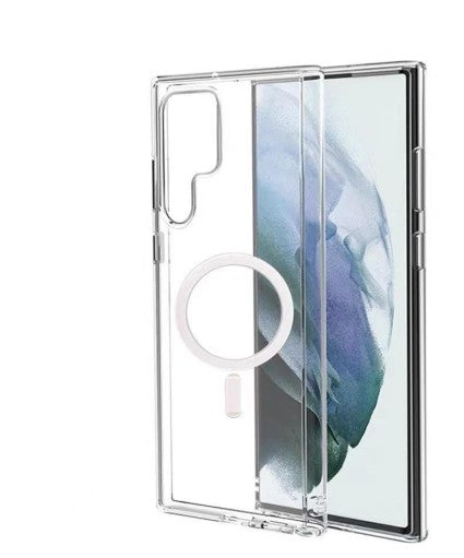 Premium Transparent Ultra Hybrid Mag Safe Compatible TPU & PC Back Case for Samsung Galaxy S23
