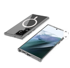 Premium Transparent Ultra Hybrid Mag Safe Compatible TPU & PC Back Case for Samsung Galaxy S23