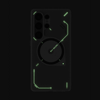 Aulumu S25 Frosted Case for Samsung Galaxy S25 Ultra | Subtle Glow-in-the -Dark | Translucent Gray & White | Magnetic