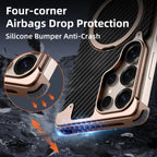Samsung Galaxy S25 Ultra Framless Carbon Metal Bumper Case with Magsafe & 360 Stand - Desert Mobile Case by CoverMeUp - Style 5