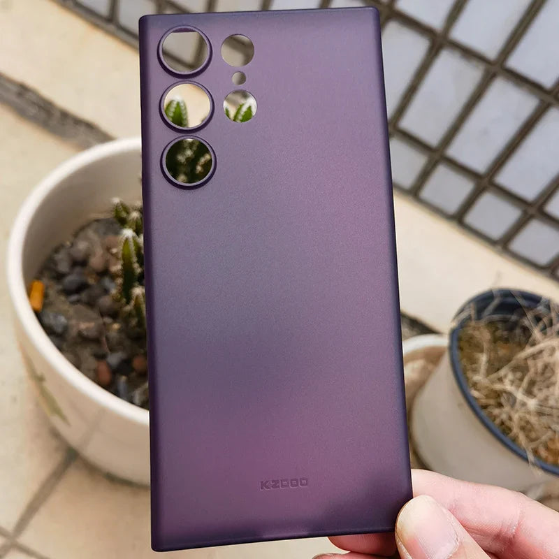 Samsung Galaxy S24 Ultra Kzdoo 0.3mm Ultra Slim Air Skin Paper Case - Purple Mobile Case by CoverMeUp - Style 4