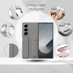 Samsung Galaxy Z Fold7 Skin Feel Case with Silicon Band & Kickstand