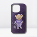 Nimmy Premium Embroidered Leather Case - SB Polo Bear Leather Case for iPhone 14 Series