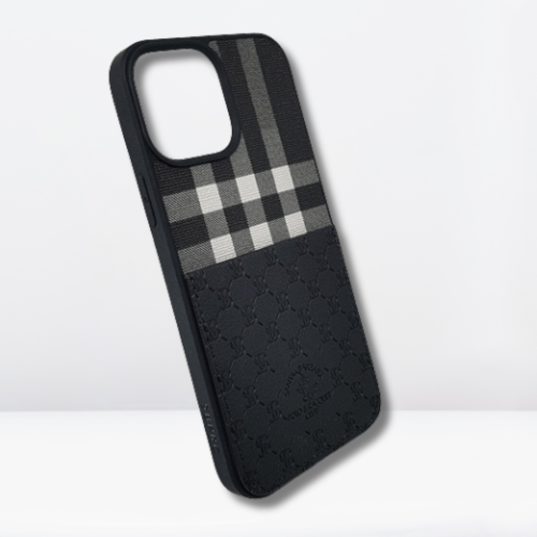 SB Polo Club Genuine Leather Back Case for iPhone 14Pro/Pro Max (Brown)