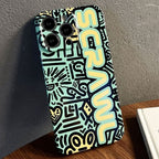 Protective Apple iPhone Back Cover - SCRAWL Abstract Art Case – iPhone 14 Pro - Style 2