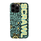 Protective Apple iPhone Back Cover - SCRAWL Abstract Art Case – iPhone 14 Pro